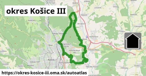 ulice v okres Košice III