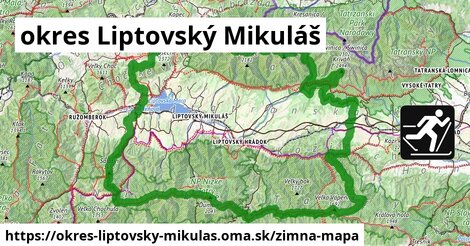 ikona okres Liptovský Mikuláš: 40 km trás zimna-mapa v okres-liptovsky-mikulas