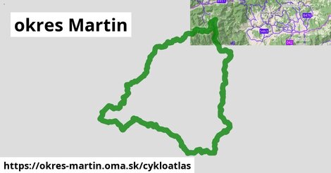 ikona okres Martin: 318 km trás cykloatlas v okres-martin