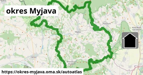 ikona Mapa autoatlas v okres-myjava