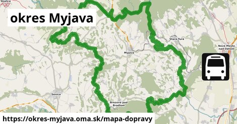 ikona Mapa dopravy mapa-dopravy v okres-myjava