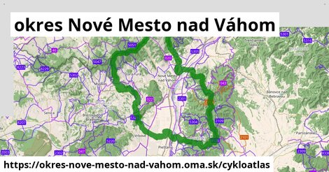 ikona okres Nové Mesto nad Váhom: 425 km trás cykloatlas v okres-nove-mesto-nad-vahom