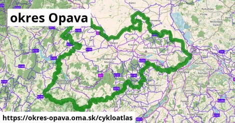 ikona okres Opava: 812 km trás cykloatlas v okres-opava