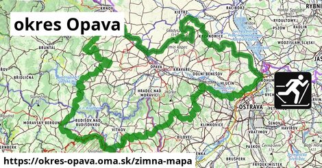 ikona okres Opava: 28 km trás zimna-mapa v okres-opava