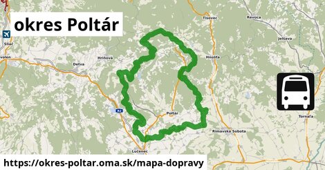 ikona Mapa dopravy mapa-dopravy v okres-poltar