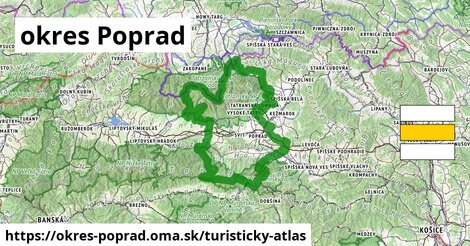 ikona okres Poprad: 687 km trás turisticky-atlas v okres-poprad