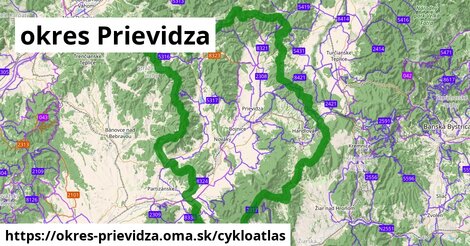 ikona okres Prievidza: 420 km trás cykloatlas v okres-prievidza