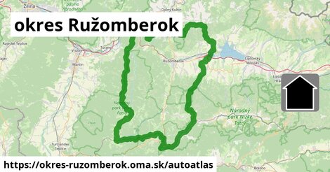 ikona Mapa autoatlas v okres-ruzomberok