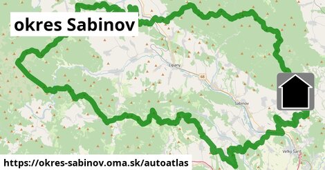 ikona Mapa autoatlas v okres-sabinov