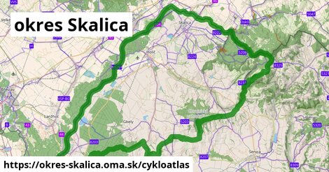 ikona okres Skalica: 272 km trás cykloatlas v okres-skalica