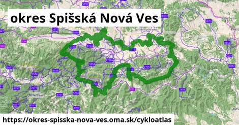 ikona okres Spišská Nová Ves: 388 km trás cykloatlas v okres-spisska-nova-ves