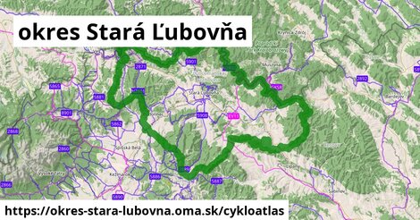 ikona okres Stará Ľubovňa: 340 km trás cykloatlas v okres-stara-lubovna