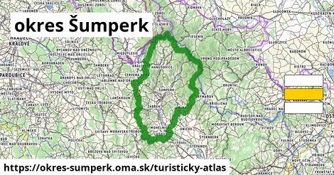 ikona okres Šumperk: 1 292 km trás turisticky-atlas v okres-sumperk