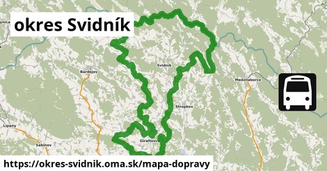 ikona Mapa dopravy mapa-dopravy v okres-svidnik