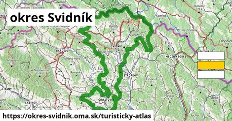 ikona Turistická mapa turisticky-atlas v okres-svidnik