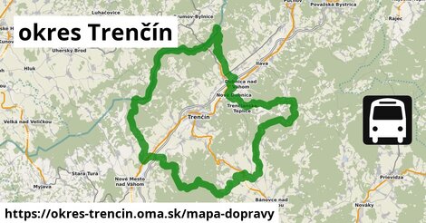 ikona okres Trenčín: 912 km trás mapa-dopravy v okres-trencin