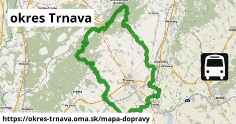 ikona okres Trnava: 1 220 km trás mapa-dopravy v okres-trnava