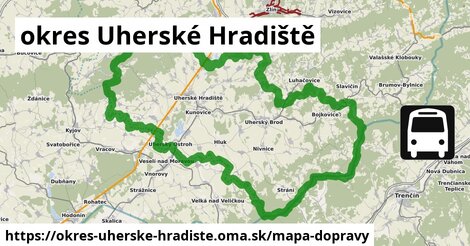 ikona okres Uherské Hradiště: 708 km trás mapa-dopravy v okres-uherske-hradiste