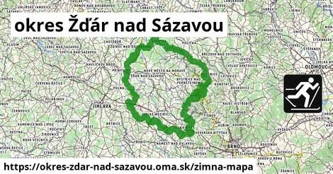 ikona okres Žďár nad Sázavou: 378 km trás zimna-mapa v okres-zdar-nad-sazavou