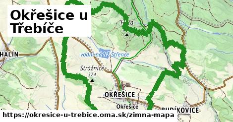 ikona Okřešice u Třebíče: 0 m trás zimna-mapa v okresice-u-trebice