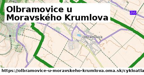 ikona Olbramovice u Moravského Krumlova: 11,0 km trás cykloatlas v olbramovice-u-moravskeho-krumlova