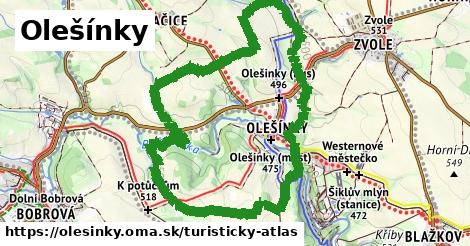 ikona Olešínky: 0 m trás turisticky-atlas v olesinky
