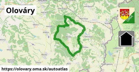 ikona Mapa autoatlas v olovary