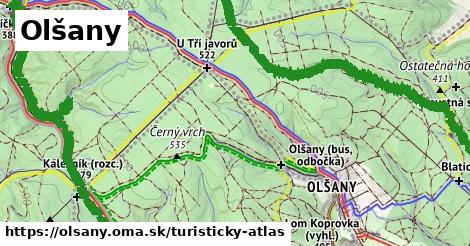 ikona Turistická mapa turisticky-atlas v olsany