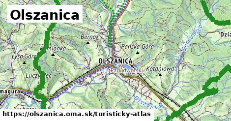 ikona Turistická mapa turisticky-atlas v olszanica