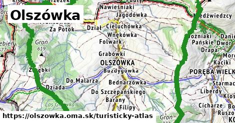 ikona Turistická mapa turisticky-atlas v olszowka