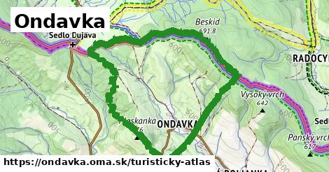 ikona Turistická mapa turisticky-atlas v ondavka