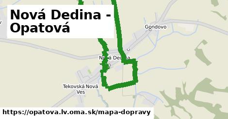 ikona Nová Dedina - Opatová: 0 m trás mapa-dopravy v opatova.lv