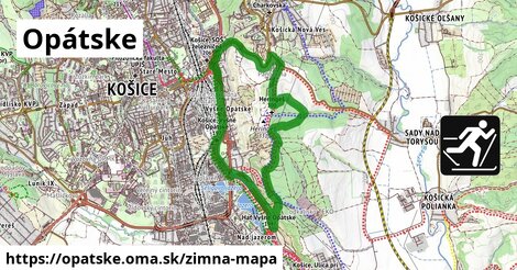 ikona Opátske: 0 m trás zimna-mapa v opatske