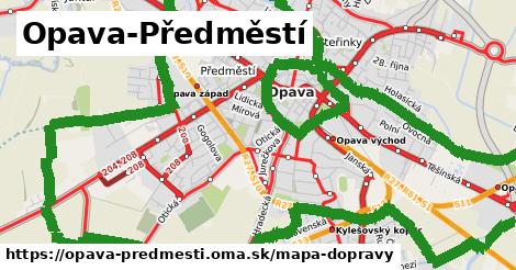 ikona Opava-Předměstí: 181 km trás mapa-dopravy v opava-predmesti