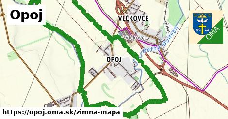 ikona Opoj: 0 m trás zimna-mapa v opoj