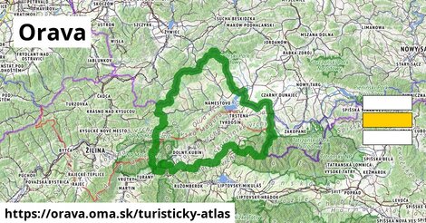 ikona Orava: 17 km trás turisticky-atlas v orava