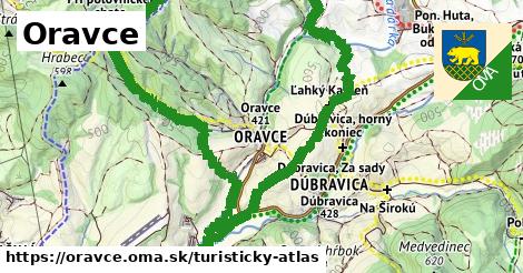 ikona Oravce: 0 m trás turisticky-atlas v oravce