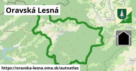 ikona Mapa autoatlas v oravska-lesna