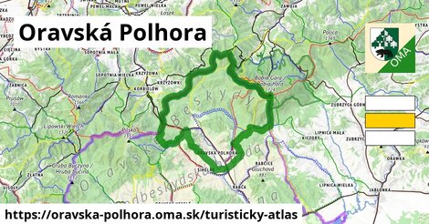 ikona Oravská Polhora: 88 km trás turisticky-atlas v oravska-polhora