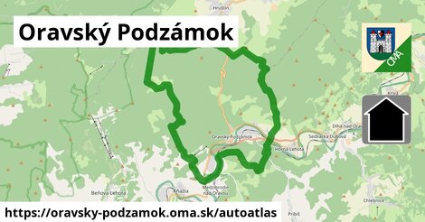 ikona Mapa autoatlas v oravsky-podzamok