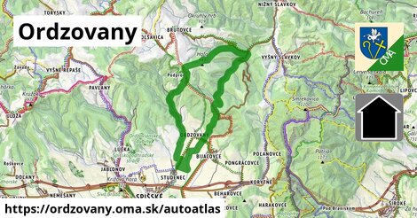 ikona Mapa autoatlas v ordzovany