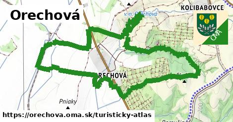 ikona Turistická mapa turisticky-atlas v orechova