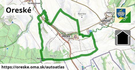 ikona Mapa autoatlas v oreske