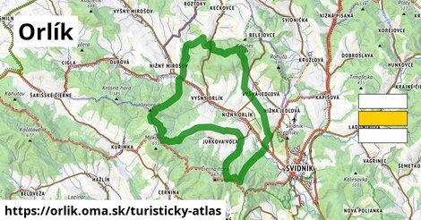 ikona Turistická mapa turisticky-atlas v orlik