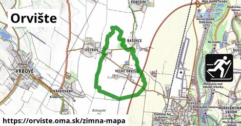 ikona Orvište: 0 m trás zimna-mapa v orviste