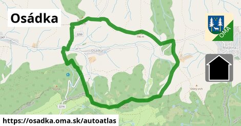 ikona Mapa autoatlas v osadka