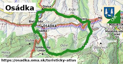 ikona Turistická mapa turisticky-atlas v osadka