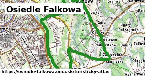 ikona Turistická mapa turisticky-atlas v osiedle-falkowa