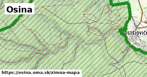 ikona Osina: 0 m trás zimna-mapa v osina