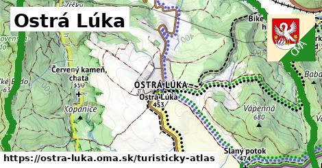 ikona Ostrá Lúka: 14,7 km trás turisticky-atlas v ostra-luka